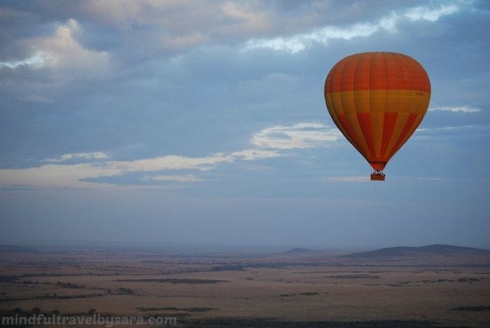viaje en globo al atardecer en masai mara