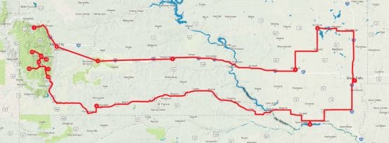 dakota del sur mapa