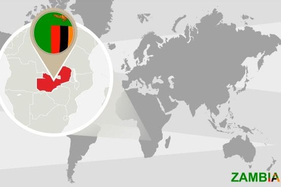 mapa de zambia