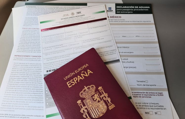 requisitos para viajar a méxico desde españa