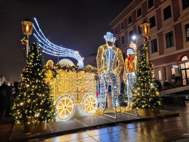Luces de Navidad en Polonia
