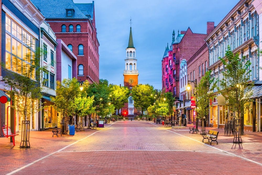 Burlington Vermont best places to travel for Valentines Day