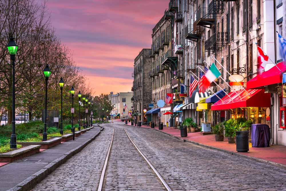 winter river street savannah georgia