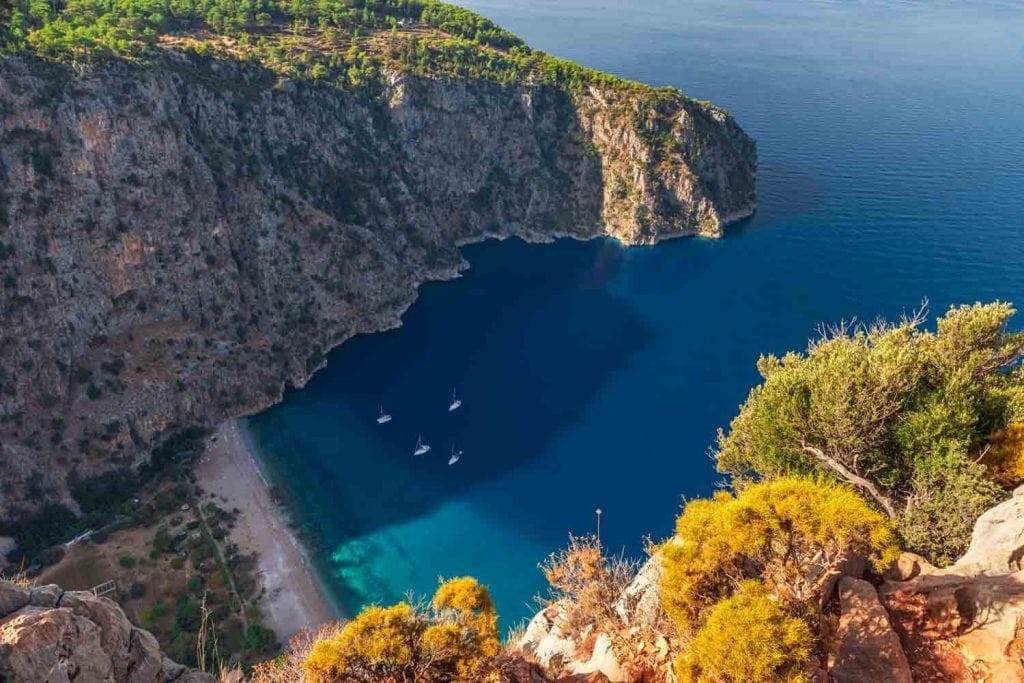 Aerial view Butterfly Valley turkey 1024x683