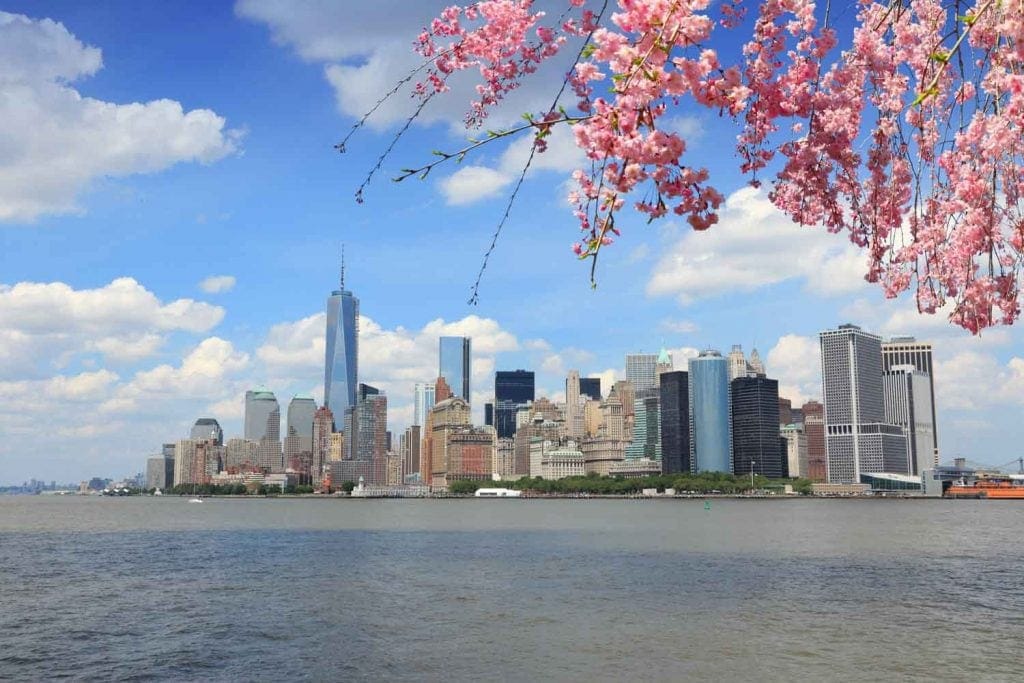 New York City skyline in spring 1024x683