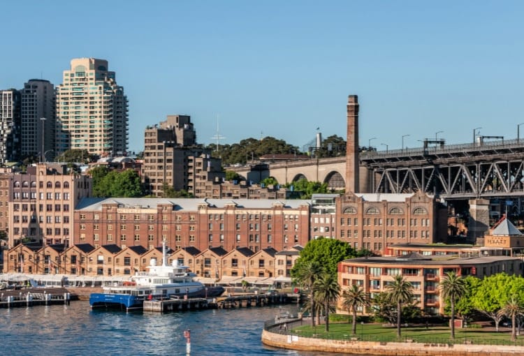 The Rocks neighborhood in Sydney