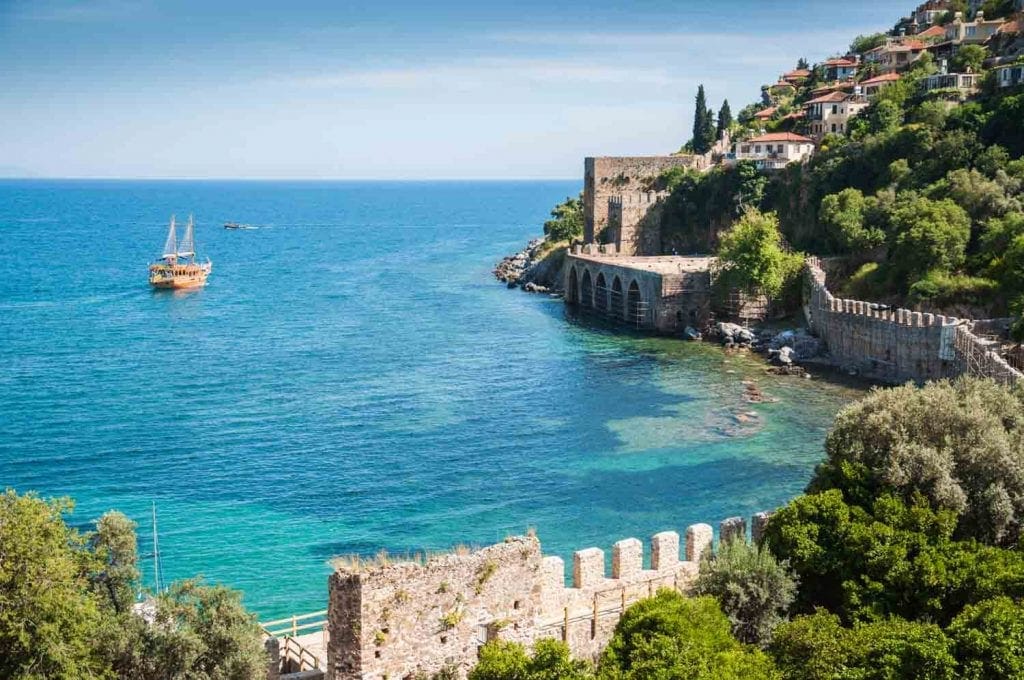 sea Alanya castle Turkey 1024x680