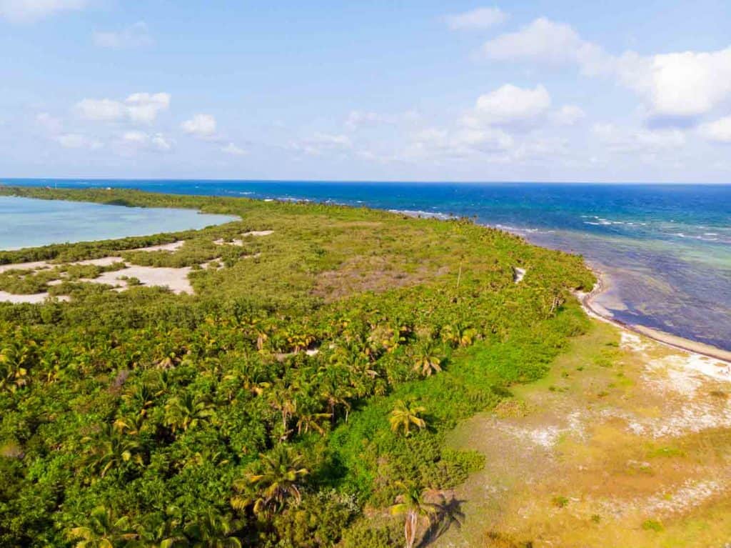 Aerial view of Sian Kaan Biosphere Reserve tulum mexico 1024x767