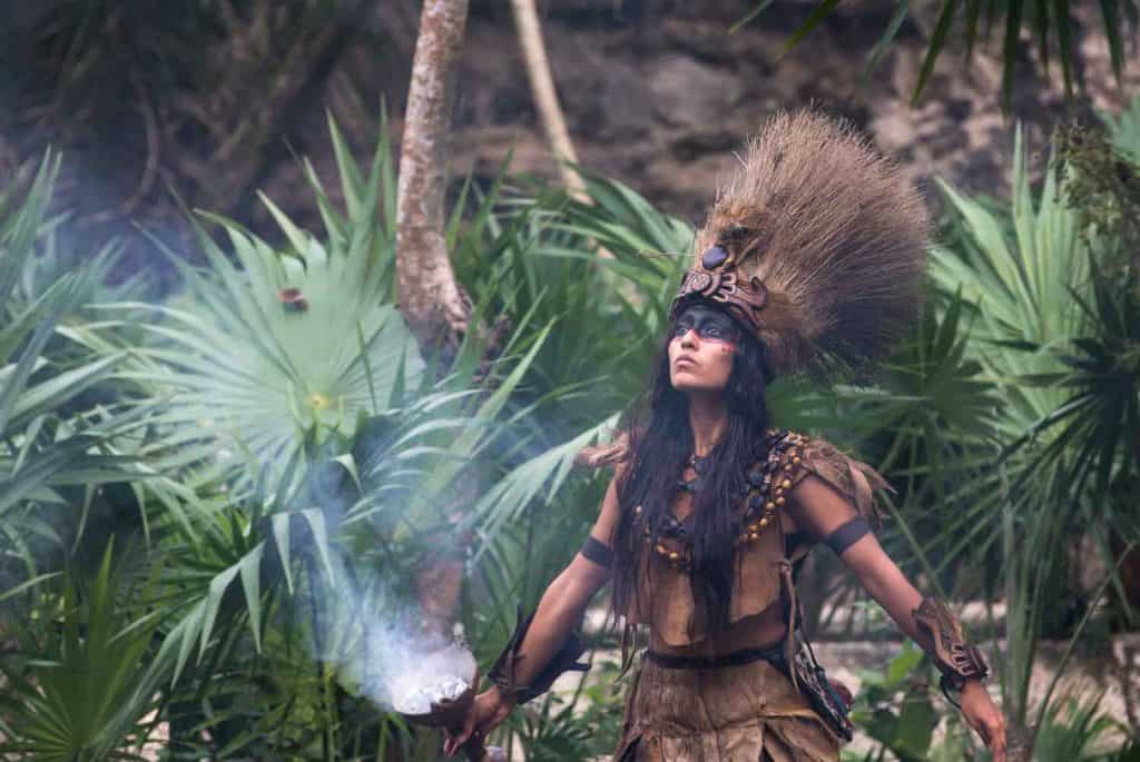 e Woman in Maya indian costume tulum mexico 1024x685