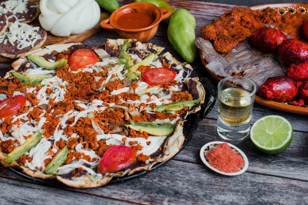 Tlayuda Mexican Traditional Food from Oaxaca mexico 1024x683