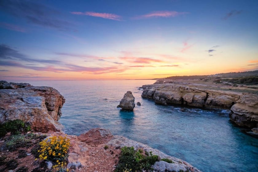atardecer calas norte menorca