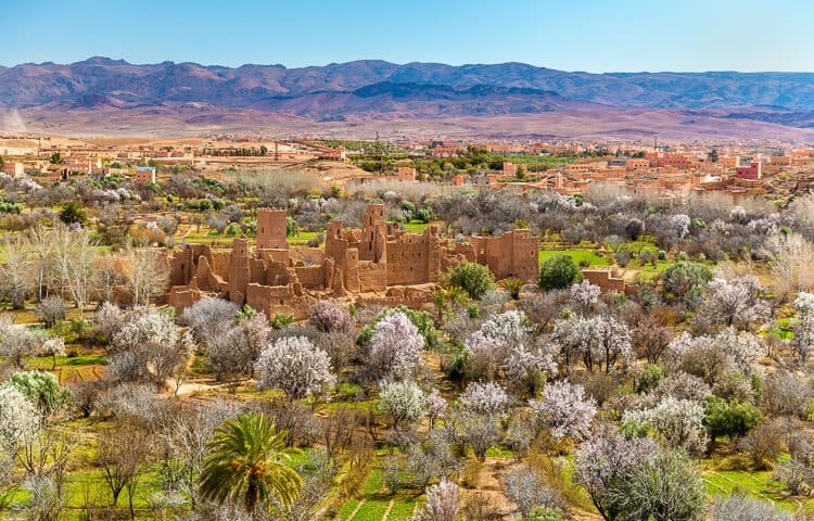 clima caluroso en Marruecos en el desierto