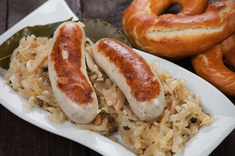 German dishes with sausage