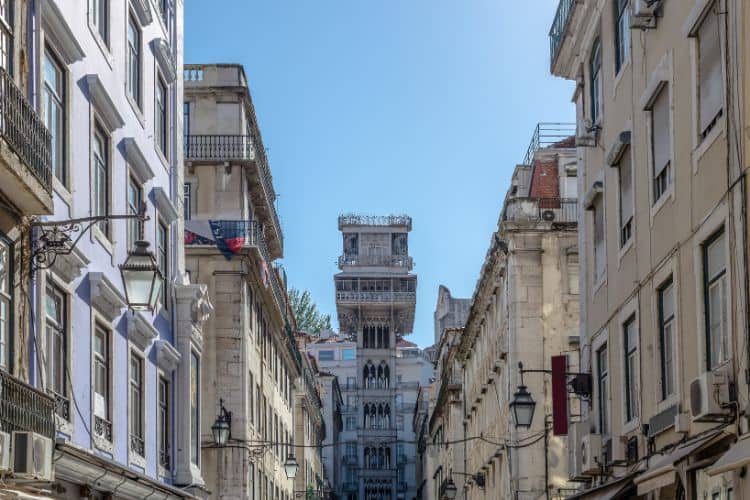 Elevador de Santa Justa en Lisbo