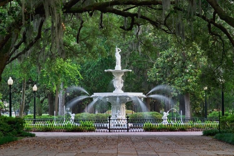 Forsyth Park fountain in Savannah Georgia