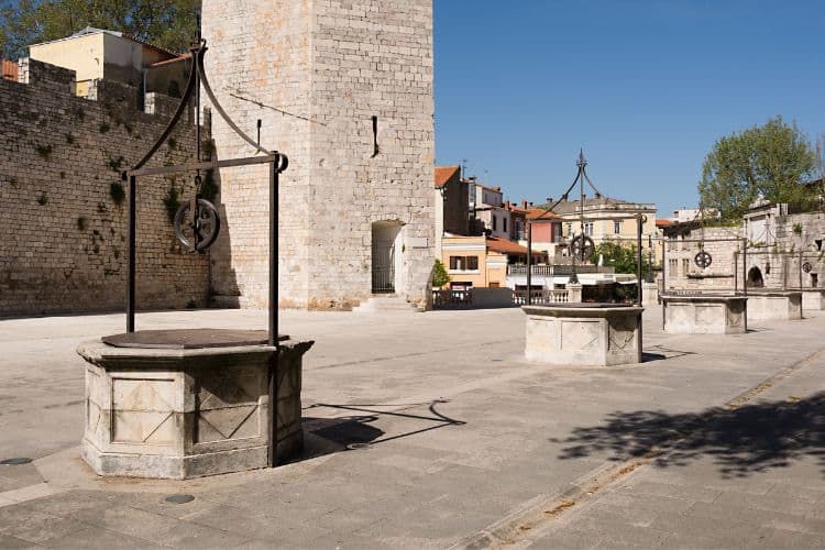 Medieval water well in Zadar Croatia