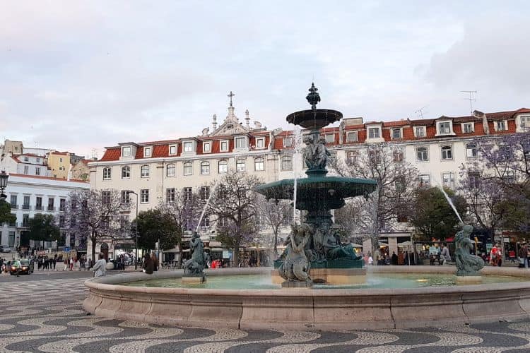 Plaza del Rossio en Lisboa