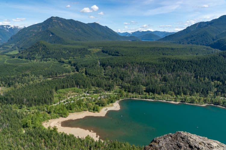 Rattlesnake Ledge and lake