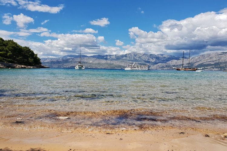 Beach in Brac island near Split