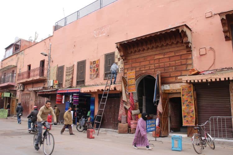 Calles de la Mellah el barrio judio de Marrakech