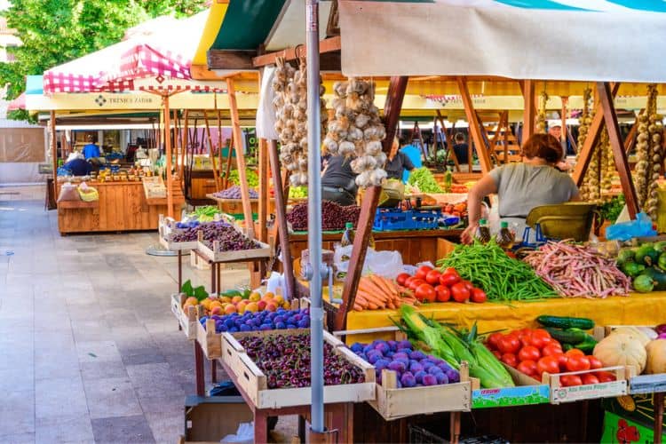City market in Zadar