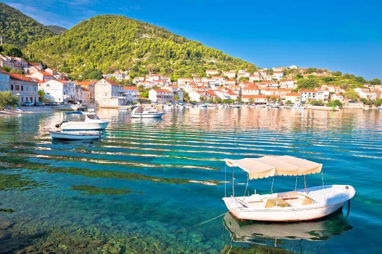 Coastal village of Racisce Korcula Island