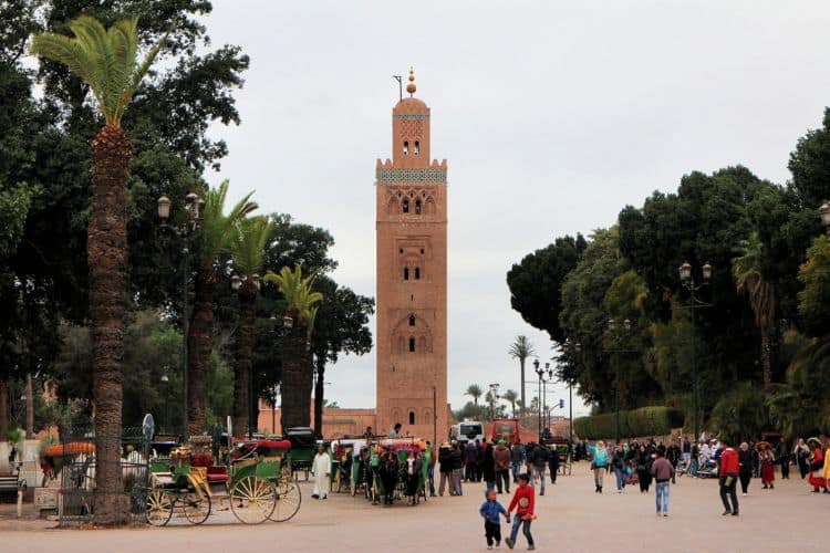 Minarete de la Mezquita Koutoubia es uno de los imprescindibles que ver en la ciudad de Marrakech