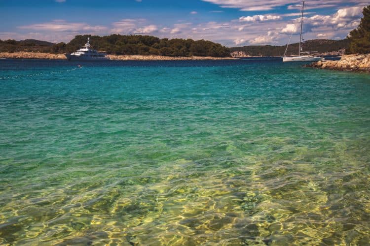 Mlini Beach on Pakleni Otoci Islands Croatia