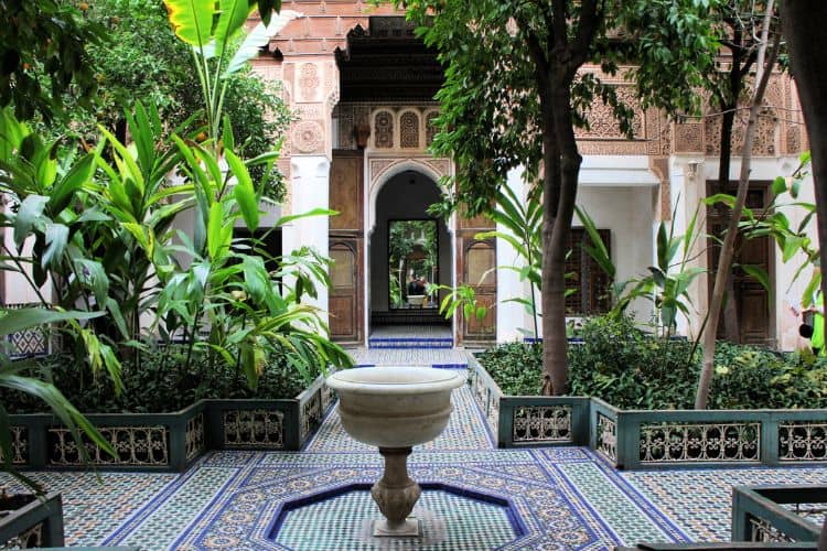 Patio del Palacio de la Bahia en Marrakech