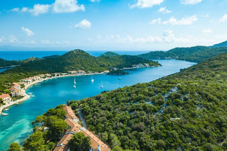 Sailboats at Pasadur Lastovo Island Dalmatia Croatia
