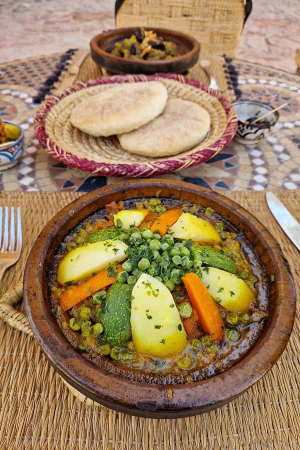 Tajine de verduras tipico de Marrakech