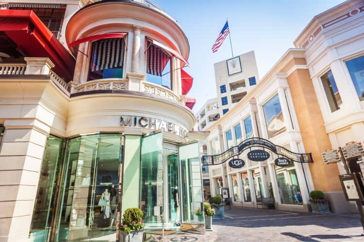 The Grove retail and entertainment outdoor center in Los Angeles