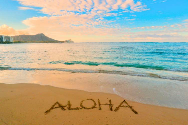 Aloha morning at Waikiki beach