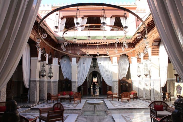 Patio de uno de los mejores riads en Marrakech