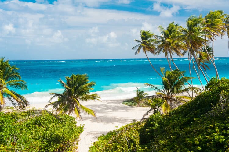 Playa de Barbados en el Caribe