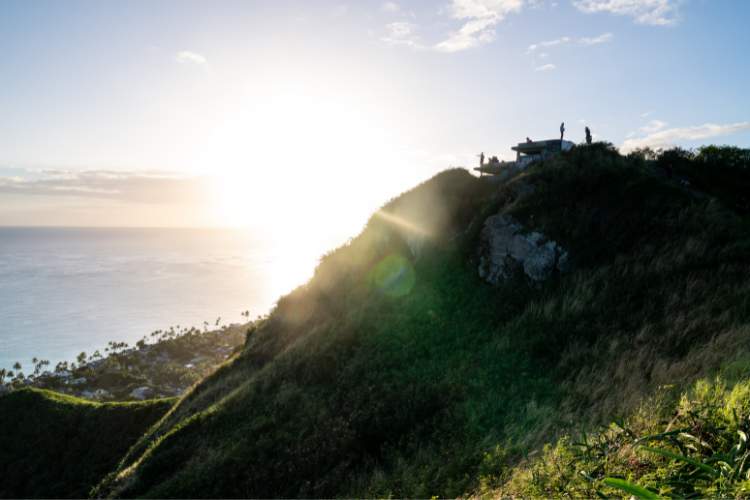 Sunrise on Lanikai Pillbox in Oahu