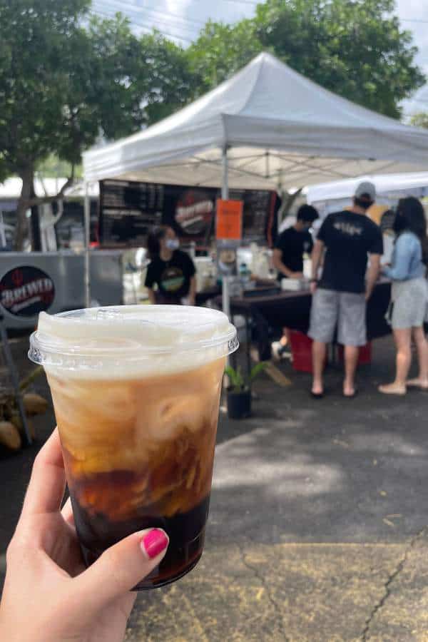 coffee at Kakaako Farmers Market