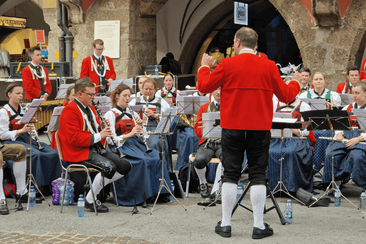 Concierto en el centro historico de Innsbruck