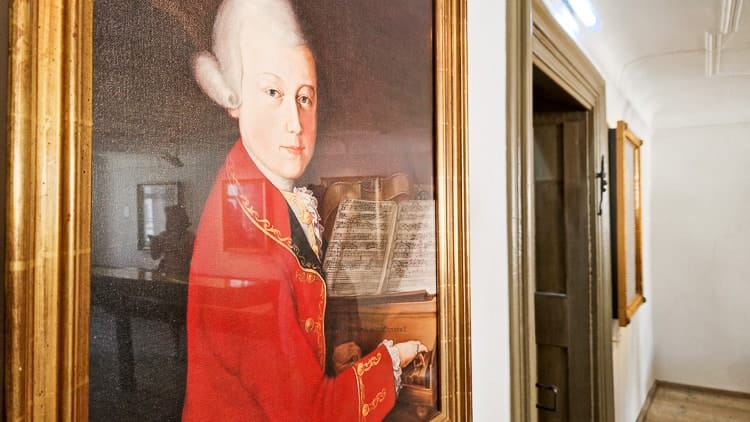 Cuadro de Mozart de pequeno