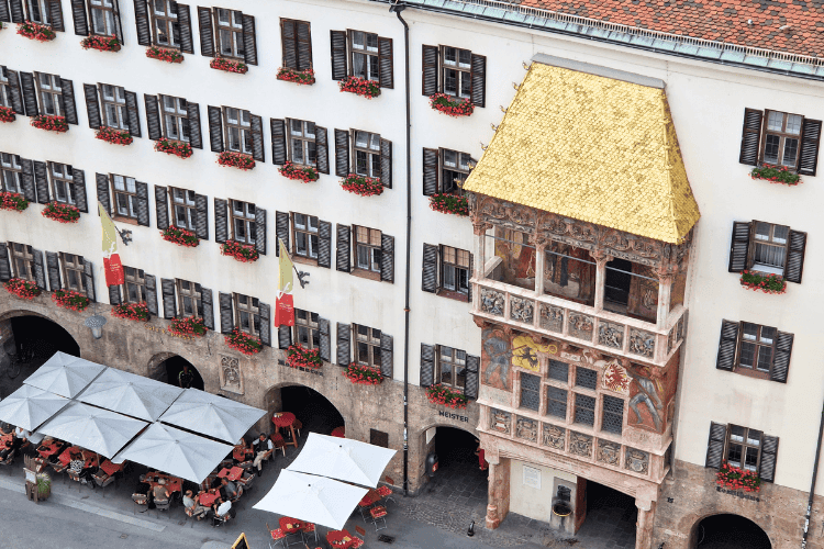 Tejadillo Dorado de Innsbruck desde arriba