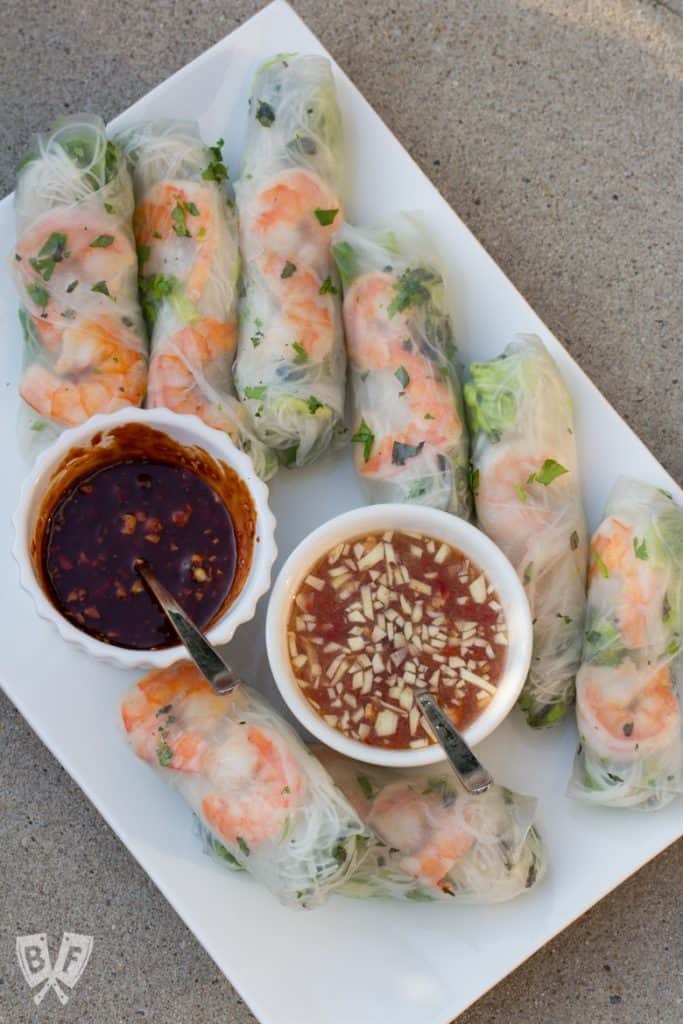 Vietnamese Fresh Spring Rolls Shrimp Peanut Sauce 683x1024